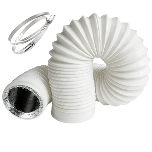 Gaine VMC Antidéchirure 100mm x 2.5m, 5 Couches Isolantes pour Réduction du Bruit et Isolation Thermique, Longueur Réglable Sans Odeur, pour Ventilation,...