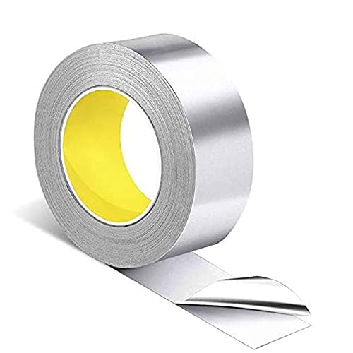 Aluminum Foil Tape 1.9 inch x 165 feet,Insulation,High Temperature Resistance,Used to Seal and Insulate Pipes, Water Heaters,Range Hoods by TOMOON
