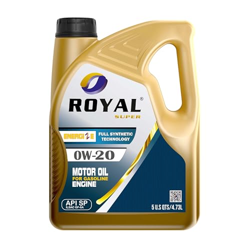 Aceite de motor sintético 0W-20 5 cuartos para vehículos a gasolina