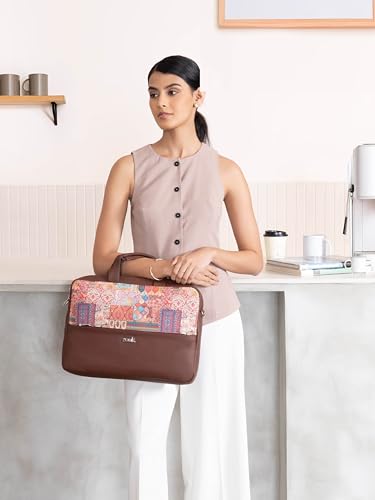 Image of ZOUK Arin Laptop Bag | Slim & Stylish Laptop Bag for Women Office Use | Fits 15.6+ Inch Laptop | Padded Compartment Fits up to 17 Inch Laptop | Water-Resistant | Lightweight