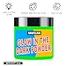 Ninesung Neon Green Glow in The Dark Powder - Ultra Bright Phosphorescent Pigment | Non-Toxic & Waterproof | Perfect for Art, Halloween, Body Paint, Fishing Lures (Green, 2 oz)