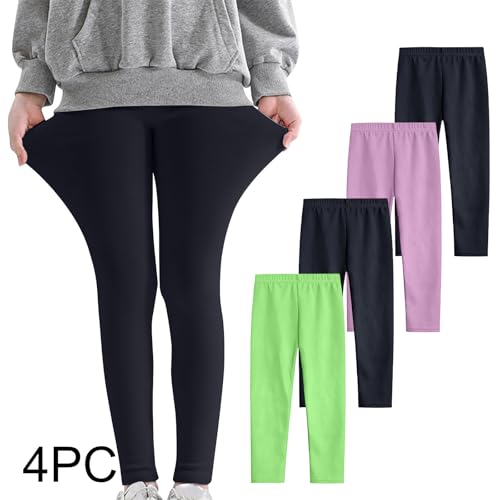 4pc Toddler Kids Leggings Comfortable Softness Yoga Dance Pants Kids Bell Bottoms Breathable Stretchy Leggings2