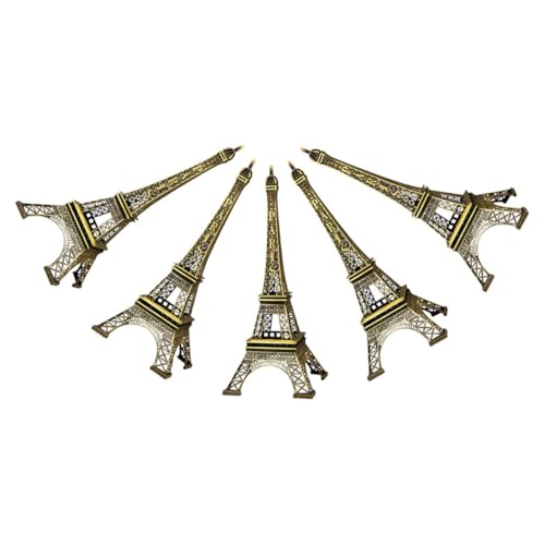 OUNONA Lot de 5 Miniatures Tour Eiffel en Alliage, Modèle Compact et Élégant, Décoration Raffinée pour Souvenir de Voyage ou Intérieur