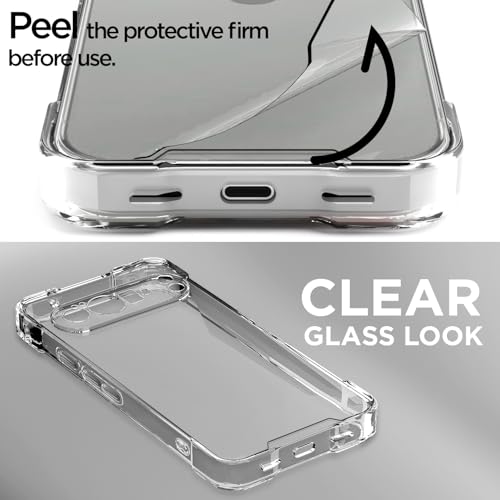 Pikkme Back Cover for Google Pixel 10 Pro XL PC + TPU Clear Transparent Raised Edges Shockproof Protective Phone Bumper Case(Transparent)