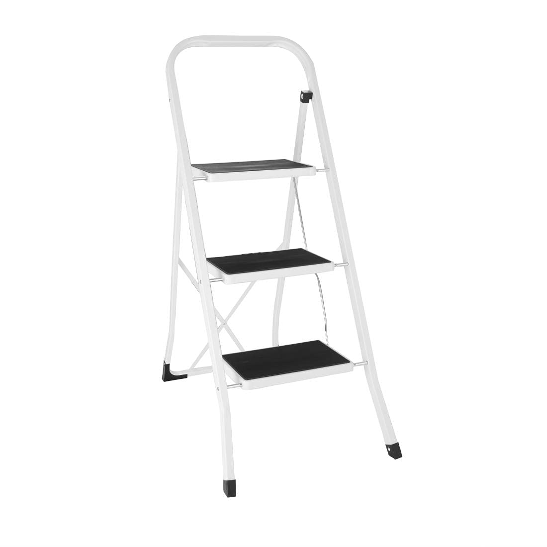 Vogue White Folding Step Stool 3 Tread