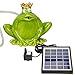 Produktbild Storm's Gartenzaubereien Wasserspeier Solar mit Pumpe Frosch 12cm Keramik für Miniteich - Balkon und Terrasse