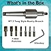 ASSORTS MT3 Teng Style Rotary Broach Holder Set with Metric HEX Broach Punches 3mm–12mm for CNC Lathe Milling Machine Internal Hex Broaching Tool