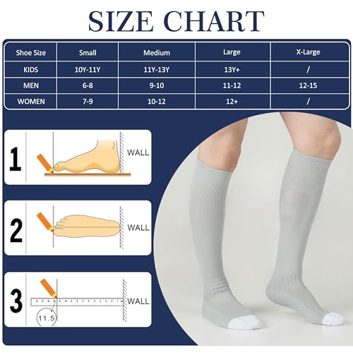 Sunew Soccer Baseball Socks, 2/3 Pack Multi-Sport Athletic Softball Football Volleyball Socks for Youth Adult 4 Size2