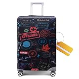 【Metodo di misurazione delle dimensioni】Sono disponibili 4 taglie, adatte alla maggior parte dei bagagli. S:18-21 plolici M: 22-24 pollici,L: 26-28 pollici,XL: 29-32 pollici.Fare riferimento alla tabella delle taglie per le dimensioni dettagliate.L'altezza della ruota non è inclusa quando si misura l'altezza del bagaglio.Misurazione manuale,L'errore 2-3 cm