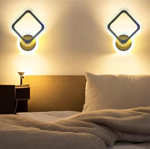 Image of Lyse Decor Wall Lights for Home Decoration LED Wall Light with 3 Color Modes, Easy Installation, Ideal for Modern Interiors, Bedroom, Living Room, Hallway, Office (1, WL84)