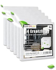 6 Stück Filter passend für Lüftungsgerät Limodor Limot Lüfterserie compact 00070 Ersatzfilter Luftfilter Staubfilter Filterklasse G4- Made in Germany