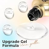 UNA GELLA Blooming żelowy lakier do paznokci 15 ml, przezroczysty, do efektów gradientowych UV/LED, żel do kwitnienia paznokci, do marmuru, kamienia naturalnego, kwiatów i akwareli, Soak Off do domu