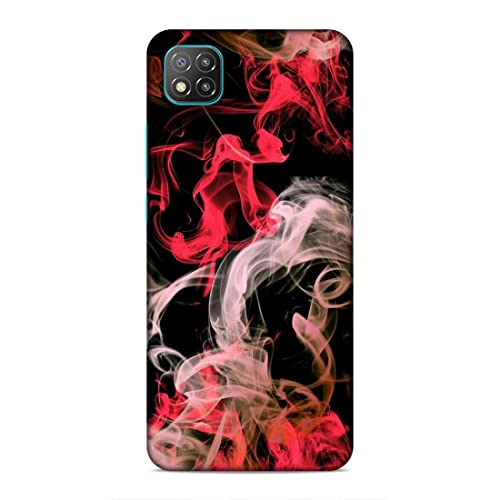 Image of Printed Mobile Back Hard Case Cover for Xiaomi Poco C3 | Smoke, Colourful Smoke, Red, White-2201