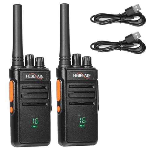 HESENATE HT66 Plus PMR446 Licencia Libre Radio Bidireccional,16 Channels Radio Largo Alcance 1200mAh Walkies Soporta VOX Scan con Pantalla,para Exteriores,Camping (2 Piezas Negro) HESENATE HT66 Plus PMR446 Licencia Libre Radio Bidireccional,16 Channels Radio Largo Alcance 1200mAh Walkies Soporta VOX Scan con Pantalla,para Exteriores,Camping (2 Piezas Negro)