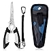 フィッシングプライヤー 釣り道具 釣りペンチ 多機能 PEライン切れる プライヤー 防錆 釣りプライヤー 超軽量 釣具 針外し フィッシュプライヤー 収納袋とスパイラルコード付き