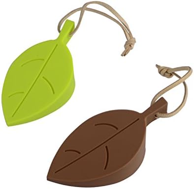 Zeltababy 2 Pcs Door Stops Stoppers Non-Slip Baby Safety Wedge Works on All Surfaces, Keeps Door Securely Open (Silicone Green, Coffee)