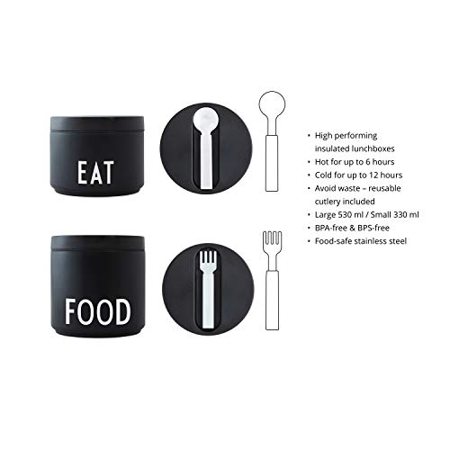 Design Letters Thermo Lunchbox | Handige broodtrommel en Thermo containers voor Baby's, Kids en Volwassenen - Perfect voor Onderweg en Camping | Yoghurt beker | Inclusief Vork en Lepel | 330 ml - Image 4