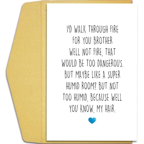 Qiliji Funny Brother Birthday Card