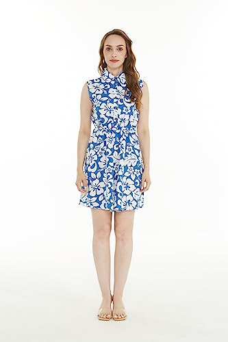 Image of Hawaii Hangover Family Matching Clothes, Classic Vintage Hibiscus Blue | Family matching Hawaiian outfits, Classic Vintage Hibiscus Blue, 100% cotton, machine washable, tropical floral print, luaus