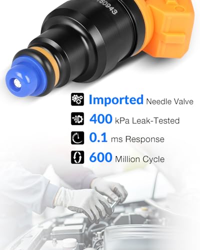 YZHIDIANF Upgraded 0280150943 Fuel Injectors Fit for:-Ford F150 4.6L 1997-2003 5.4L 1997-2002 for:-Mustang 1996-2004 F250 F350 E150 E250 E350 Bronco, for:-Lincoln Navigator, 5.0L 5.4L (8 Pcs)
