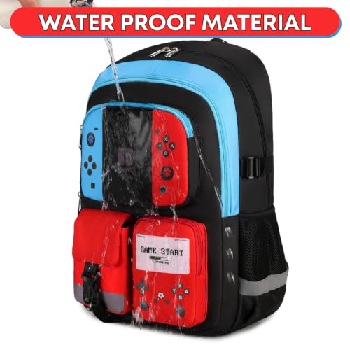 Image of 3PCS Boys Backpack for School Kids Schoolbag Teens Book Bag | Teen Boys Elementary Middle School Backpack College Student Bookbag with lunch box Children Waterproof Laptop Bag