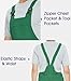 WORK IDEA Men's Bib Overalls Workwear Fashion Lightweight Jumpsuit with Pockets, Xmas Green, L