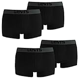 Underwear LEVI\'S® 4er Pack Herren Trunks 200SF, Short Boxer, Boxershorts, Pants, Shorts (5 / (M), 4 x schwarz / jet black)
