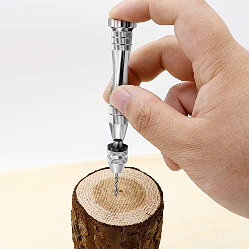 Handbohrer Lhedon Set mit Spiralbohrer Bits von 0.8 bis 3 mm für verschiedene Materialien