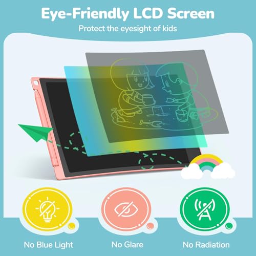 TECJOE 3 Pack LCD Writing Tablet,8.5 Inch Colorful Doodle Board Drawing Tablet for Kids,Kids Travel Games Activity Learning Toys Birthday Gifts for 3 4 5 6 Year Old Boys and Girls Toddlers - Image 4
