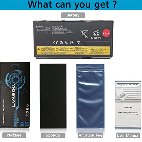 Laqueena-SB10F46468-Laptop-Battery-Compatible-with-Lenovo-ThinkPad-P70-20ER-20ES-P71-20HK-Series-78-01AV451-00HW030-4X50K14092-5B10W13950-15V-96Wh-8-Cell