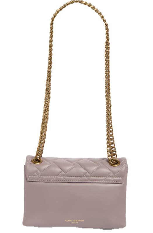 Kurt Geiger London Kensington Mini Quilted Leather Shoulder Crossbody Bag (Light/Pastal Purple)3