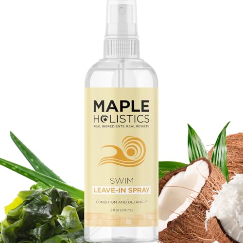 Swim Leave in Conditioner for Kids & Adults - Before & After Swim Hair Spray Helps Prevent Dryness Tangles Greening Color Fading & Frizz - Vegan Saltwater and Chlorine Hair Treatment (8 Fl Oz)