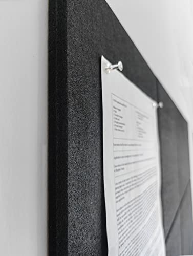 DECORITA Black Cork Board Alternative 47"x35" | Felt Wall Tiles (12-Pack) | Aesthetic Felt Bulletin Board for Office, Home & Classroom | Large Cork Boards for Walls Pinboard Dartbo image 5