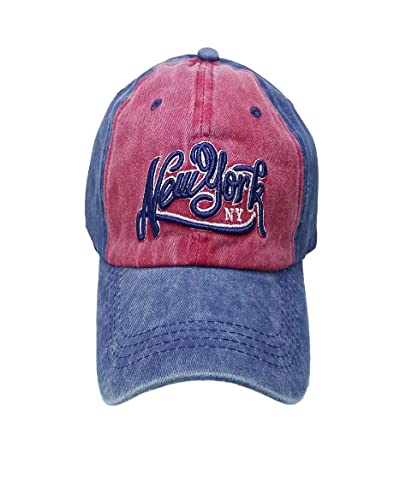 Image of Adjustable Soft Cotton Denim Cap for Men Women Baseball Vintage Washed Distressed Hats Adjustable Stylish Cap Regular Fitted