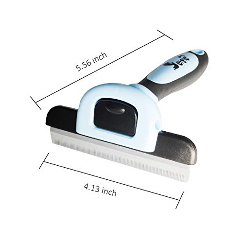 Image of Effective Deshedding Brush and Large Dog Comb - Professional Grooming Tools for Dogs and Cats to Reduce Undercoat Shedding