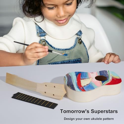 Lieke Diy Ukulele Kit With Assembly Manual And All Accessories,Build Your Own Ukelele Instrument For Kids Adult thumb #1