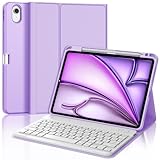 iPad Air 11 Clavier Rechargeable: Batterie lithium-ion de haute qualité intégrée avec mode d'économie d'énergie, autonomie en veille jusqu'à 30 jours, le câble USB C peut être utilisé pour charger le clavier, longue durée de vie. Ne vous inquiétez pas de la décharge rapide de la batterie, que vous travailliez ou jouiez avec votre iPad Air 11.