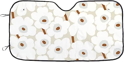 花柄 サンシェード 車 遮光 遮熱 車用 サンシェード 紫外線カット 簡単着脱 吸盤 車用サンシェード 日よけ 日焼け対策 S(130X70CM)