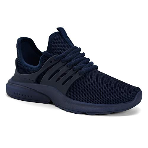 Feetmat Mens Running Tennis Work Shoes Slip On Resistant Sneakers Lightweight Breathable Athletic Fashion Zapatos Gym Sport Non Slip Casual Walking Shoes For Men Navy Blue 9.5 #TOP1