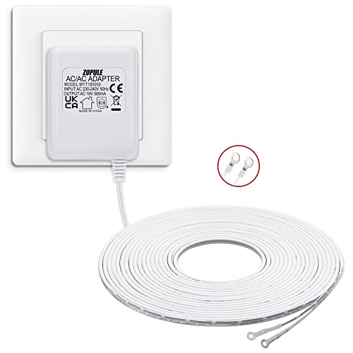 Video doorbell Special Power Transformer 18 Volt 500MA for Ring doorbell Power Adapter Compatible with Ring Nest Wyze Wireless Video doorbell (with 196in Cable White)