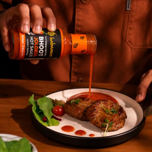 Image of Habanero Bhoot Jolokia Sauce | World's Hottest Ghost Pepper | Extra hot | Use as Condiment, Marinade or dip | 200g | Vegetarian | Vegan & Gluten Free | Enjoy 10 Servings