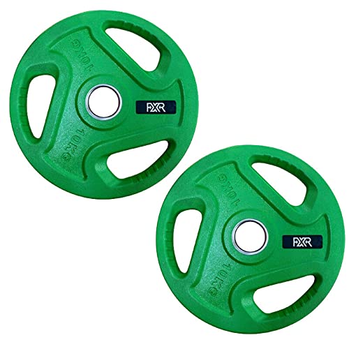FXR Sports Rubber Tri Grip Olympic Weight Plates 2" -50MM HOLE (2 x 10kg)