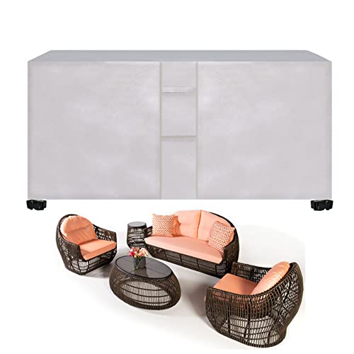 Funda impermeable resistente para muebles de patio para césped al aire libre, 287 x 155 x 82 cm, protege de la lluvia, la nieve, el polvo y el viento, funda duradera para mesas y sillas