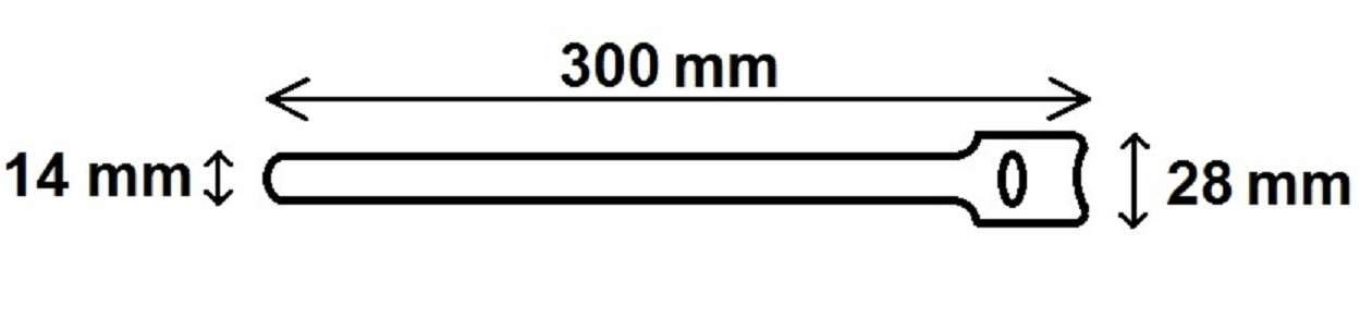 1.000 x Klettkabelbinder 300 x 28 mm Gelb - Klett Kabelbinder Kabel-Klettband - Wiederverschliessbar/Wiederverwendbar (1000, 300 x 28 mm Gelb)