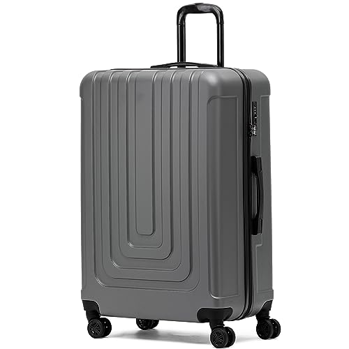 Flight Knight Premium Lightweight Suitcase - Built-in TSA Lock - 8 Spinner Wheels - ABS Hard Shell Carry On Or Check in Luggage - Highly Durable - Approved for Over 100 Airlines