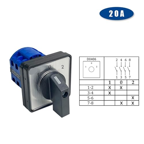 Interruptor de transferencia leva de conmutación selector 3 posiciones LW26-20D0406/2 690V 2