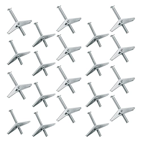 Crochets à Bascule à Ressort JPGhaha Boulon Ecrou Papillon M5 Chevilles à Ressort 50mm Systèmes de Fixation pour Suspendre Des Objets Lourds Sur Des Cloisons Sèches 20 Pièces