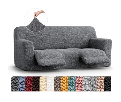 PAULATO BY GA.I.CO. PAULATO BY GA.I.CO. Recliner Cover – Soft Form-Fit Slipcover – Stretch 1-Piece Reclining Furniture Protector – Machine Washable Hypoallergenic Fabric – Dark Grey (Reclining Sofa 63"-91" Wide) sold by Mamma Mia Covers - Amazon