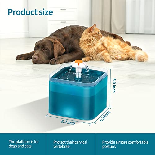 Fuente de Agua Automática para Gatos 2L Azul miniatura 7