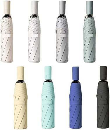 Parasol, One-Touch Folding Umbrella, Automatic Open/Close, 8 Ribs, 99.9% UV Protection, Light Blocking, Heat Blocking, Sun Protection, Windproof, Super Water Repellent, Rainy Season Protection, Ultra Lightweight, Compact, Unisex, Easy to Carry, Super Absorbent Umbrella Cover Included, green